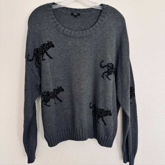 Rails Sweaters - Rails Perci Wild Cat Cotton Cashmere Blend Sweater